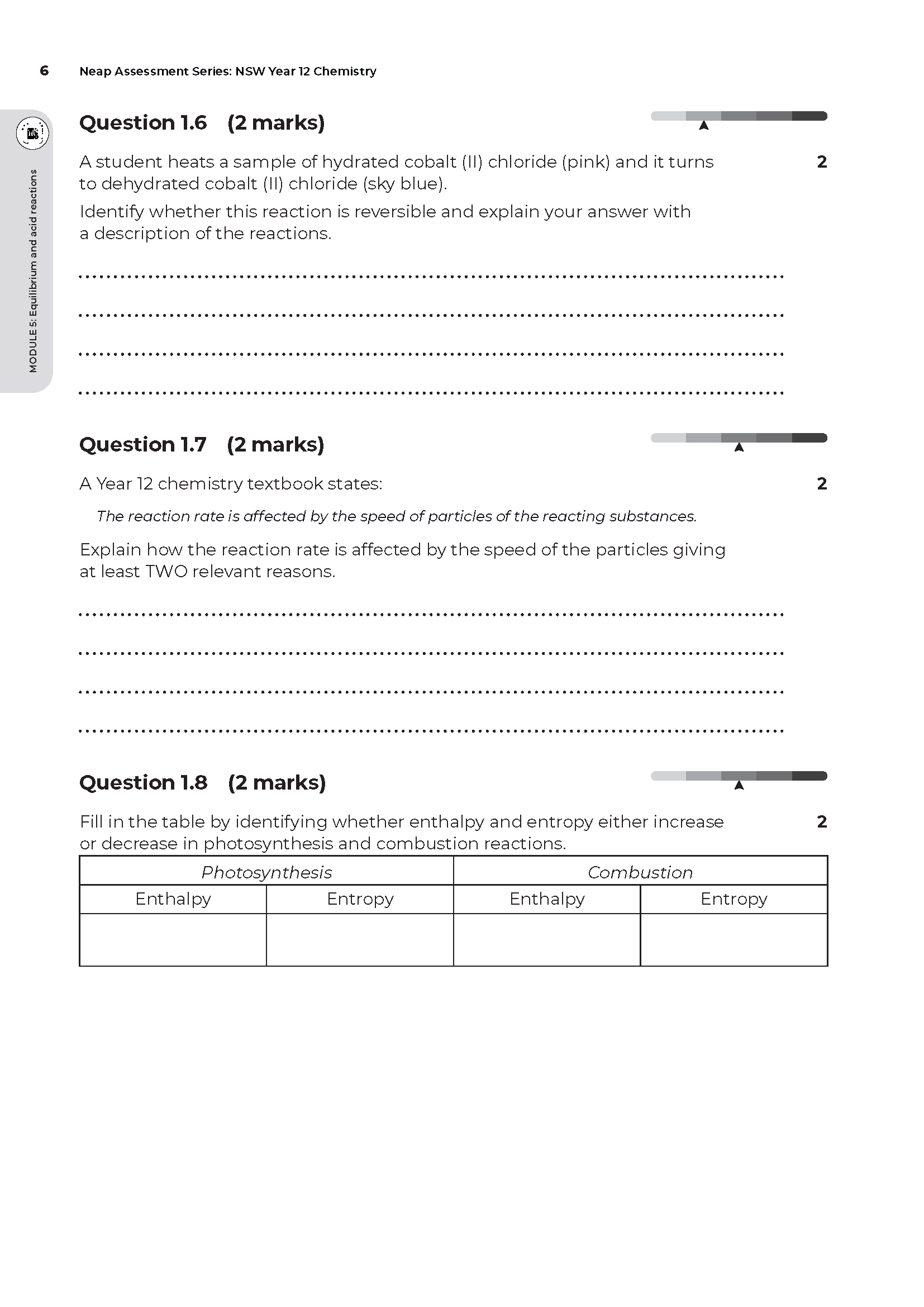 Neap Assessment Series: NSW Year 12 Chemistry