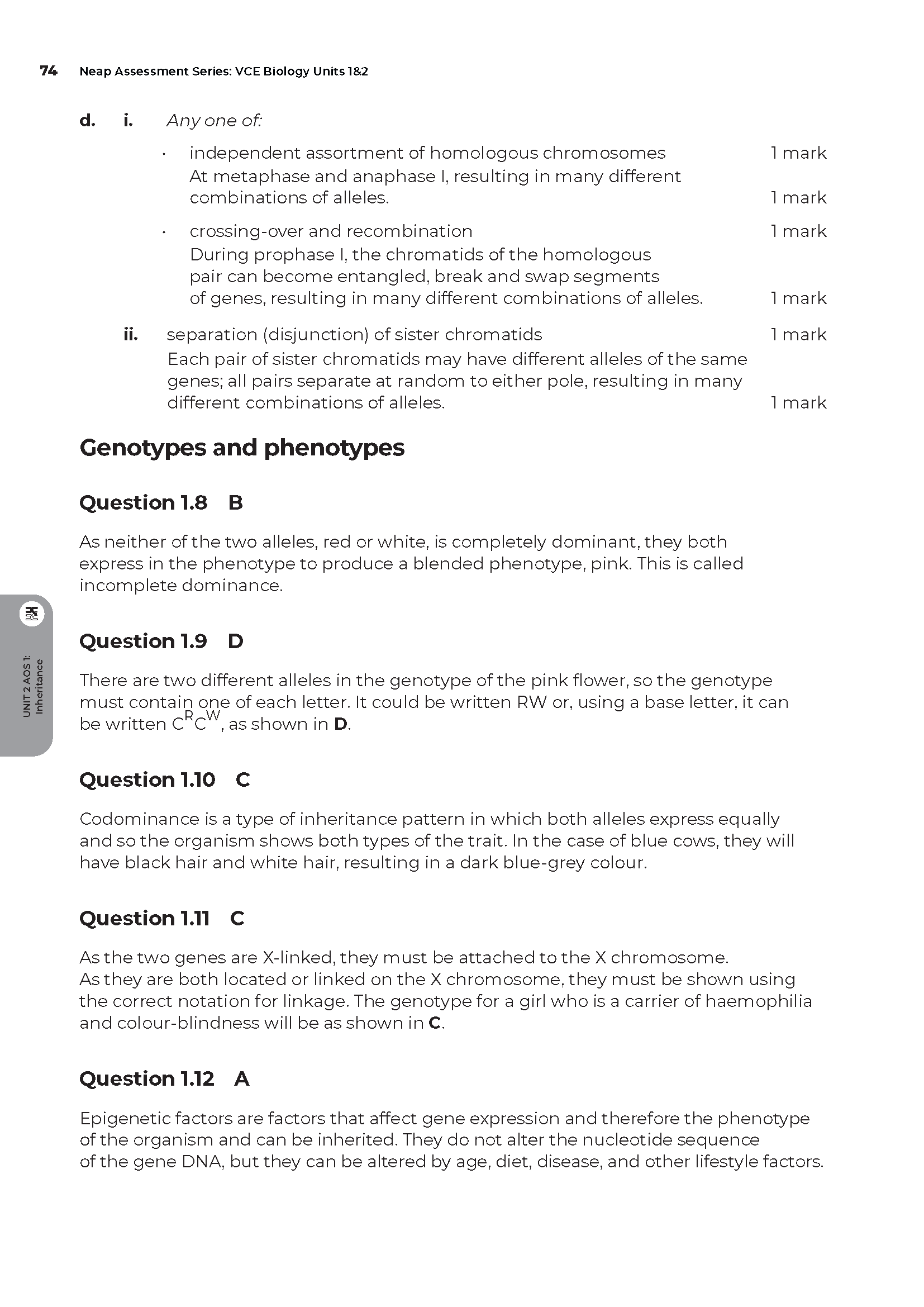 Neap Assessment Series: VCE Biology Units 1&2