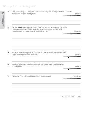 Neap Assessment Series: VCE Biology Units 3&4