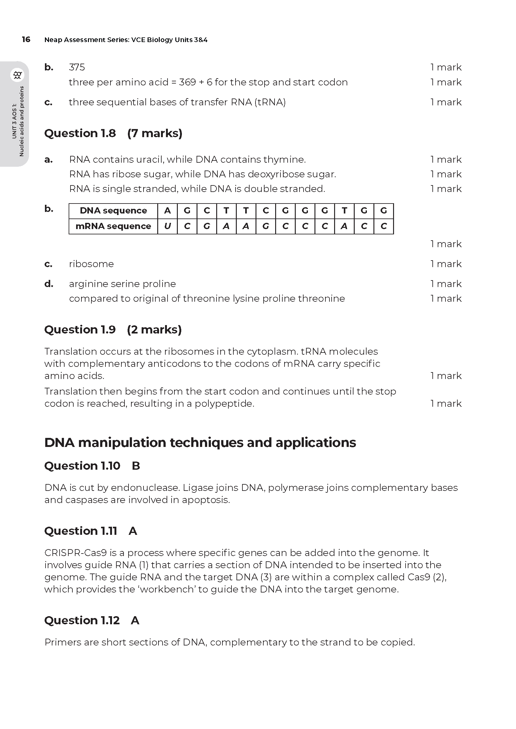 Neap Assessment Series: VCE Biology Units 3&4