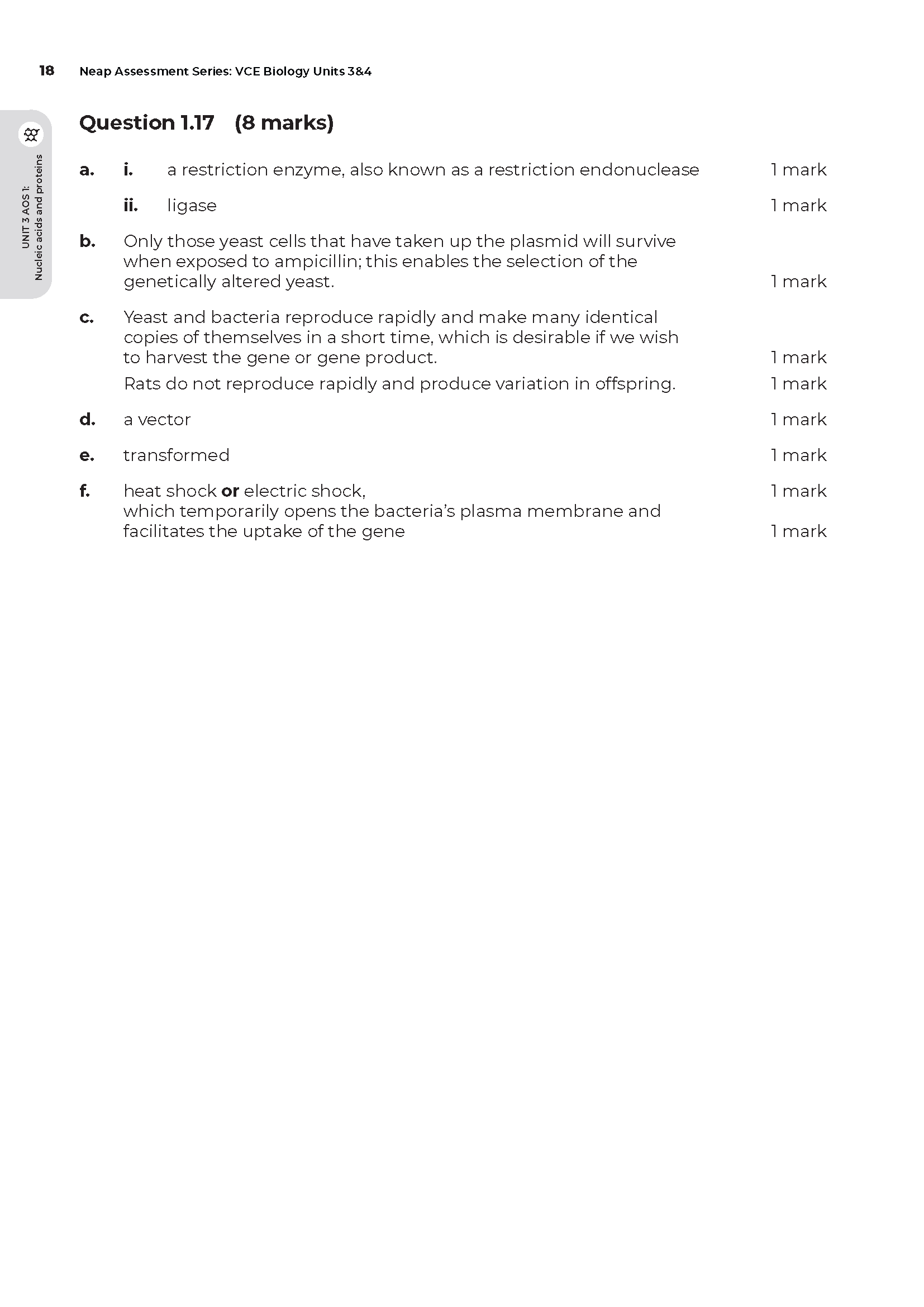 Neap Assessment Series: VCE Biology Units 3&4