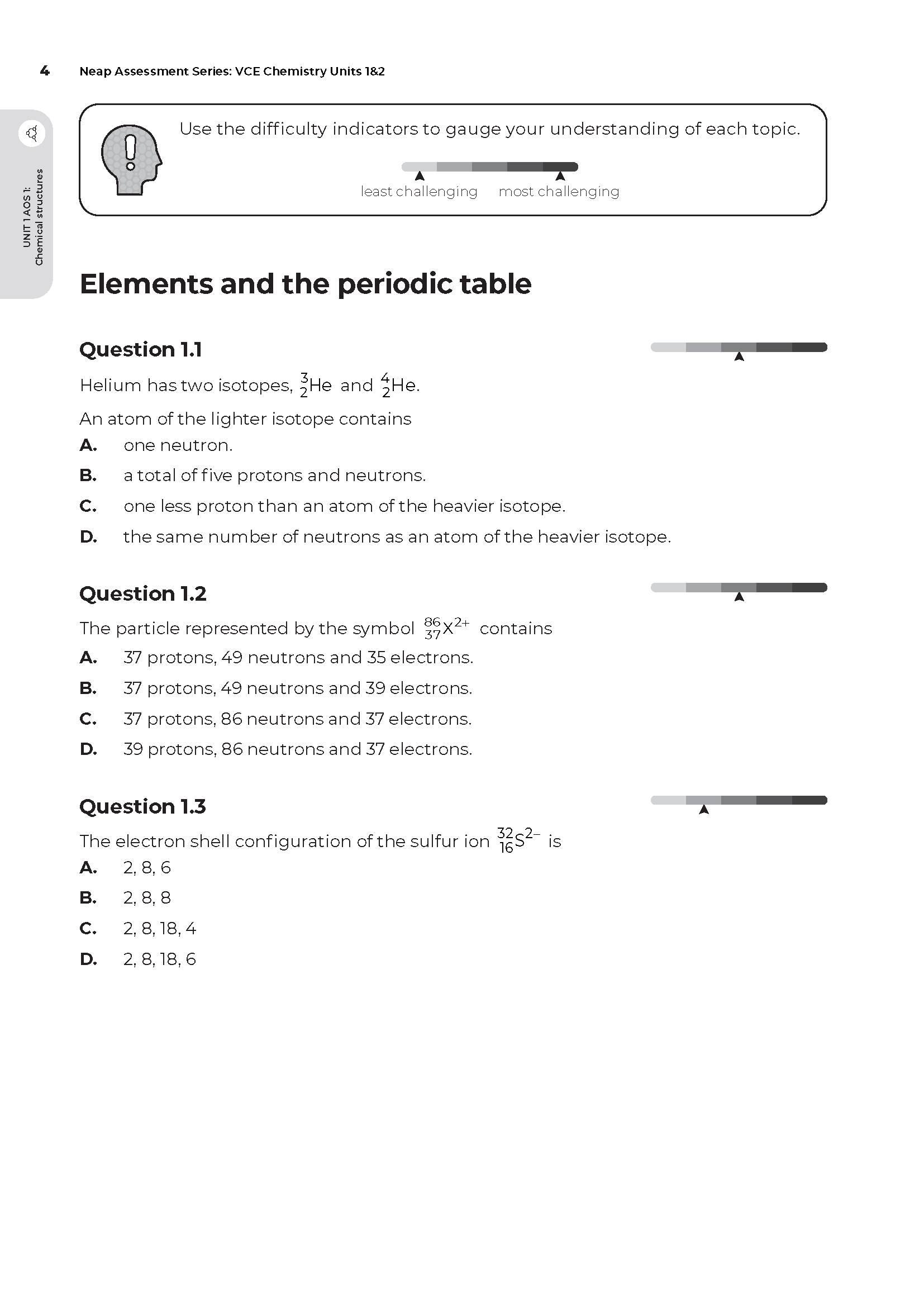 Neap Assessment Series: VCE Chemistry Units 1&2