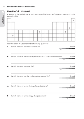 Neap Assessment Series: VCE Chemistry Units 1&2