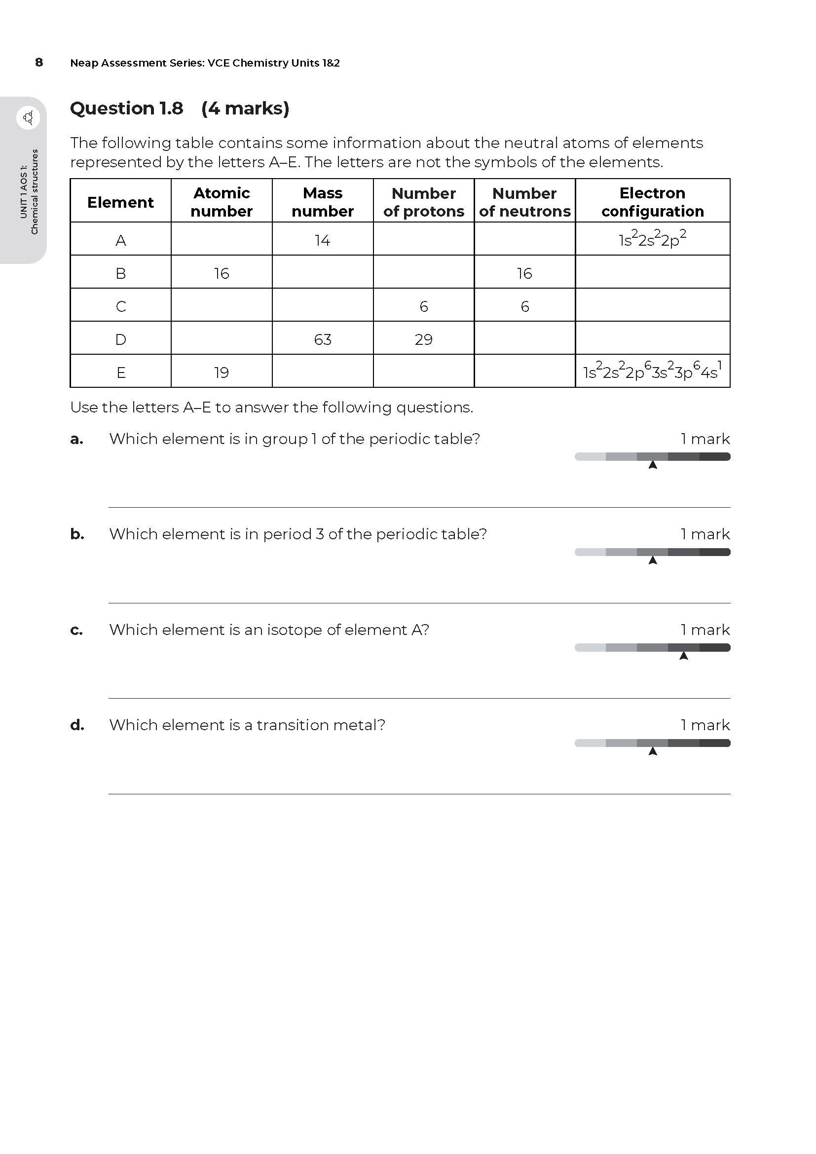 Neap Assessment Series: VCE Chemistry Units 1&2