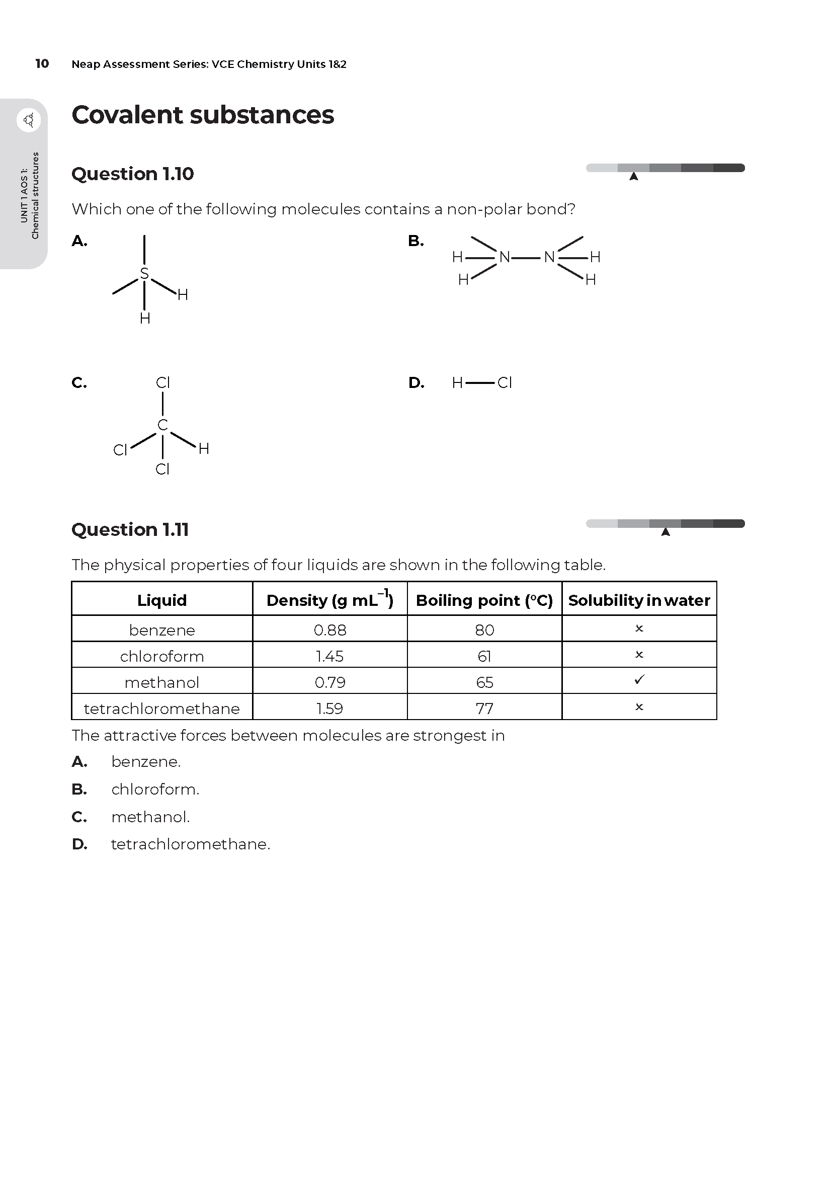 Neap Assessment Series: VCE Chemistry Units 1&2