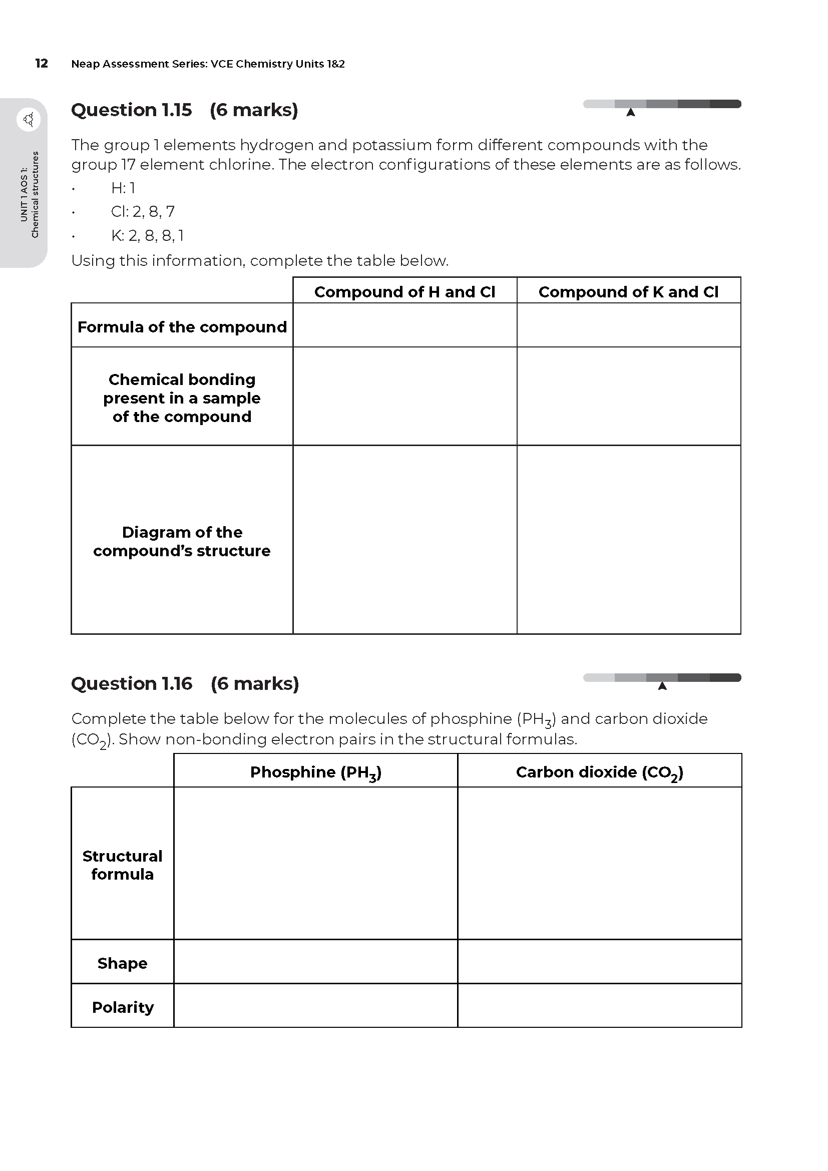 Neap Assessment Series: VCE Chemistry Units 1&2