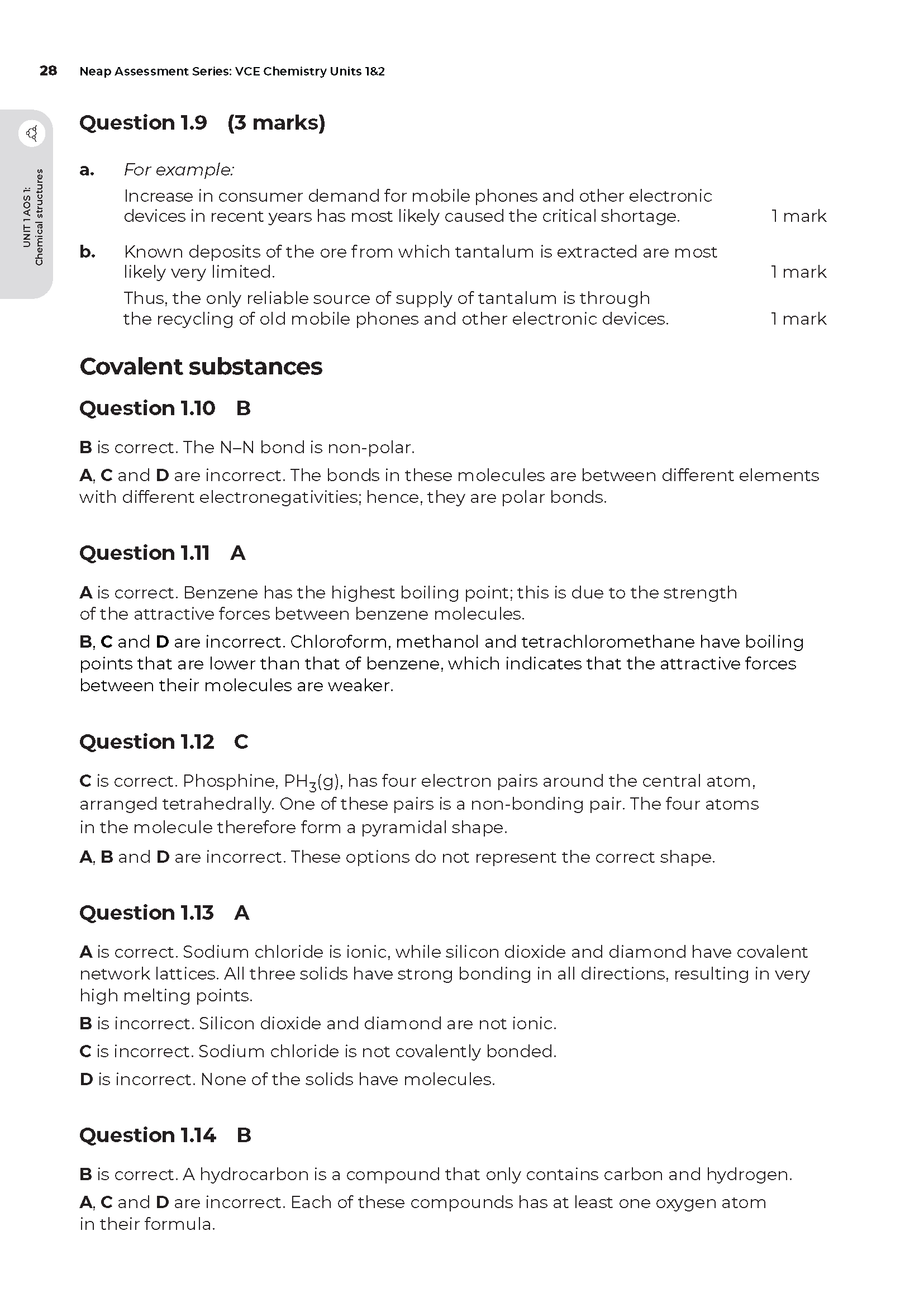 Neap Assessment Series: VCE Chemistry Units 1&2