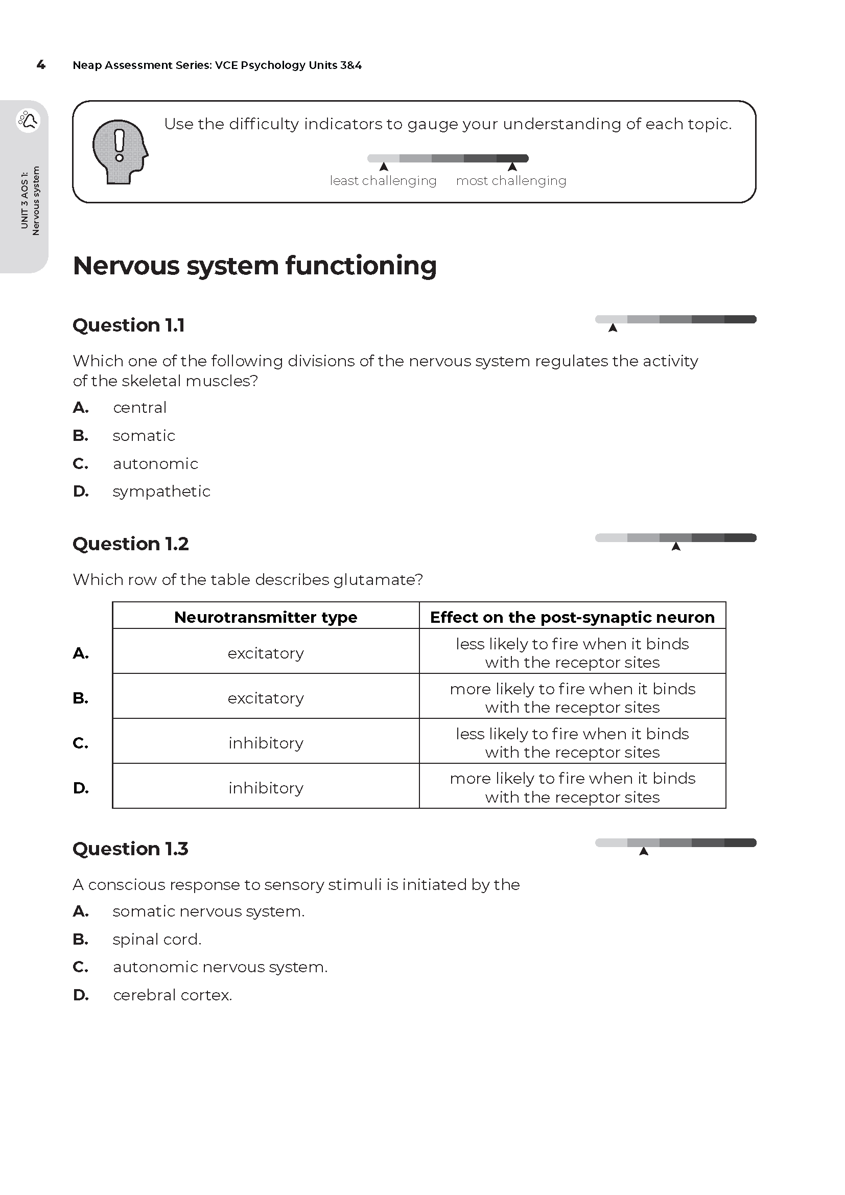 Neap Assessment Series: VCE Psychology Units 3&4