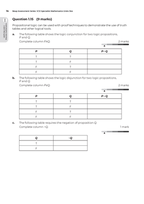 Neap Assessment Series: VCE Specialist Maths Units 3&4